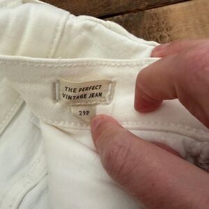 Madewell Cream Denim Pants